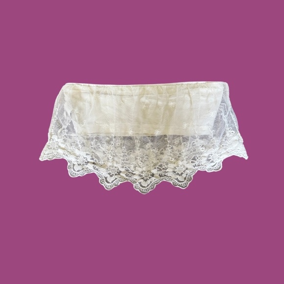 Garage|  Small  | Southern Belle White Lace Strapless Micro Tube Top - Picture 1 of 6